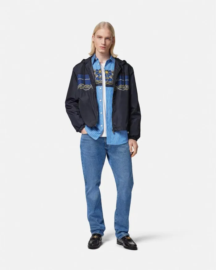 Versace Jackets and Coats Versace Nautical Windbreaker Jacket Blueprint 8211 Men Versace Jackets and Coats Versace Nautical Windbreaker Jacket Blueprint 8211 Men