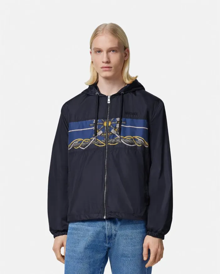 Versace Jackets and Coats Versace Nautical Windbreaker Jacket Blueprint 8211 Men Versace Jackets and Coats Versace Nautical Windbreaker Jacket Blueprint 8211 Men