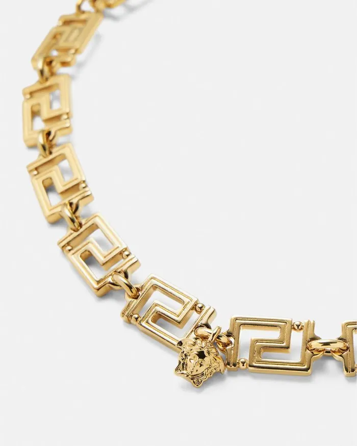 Versace Necklaces Greca Necklace Light Gold 8211 WomenMen Versace Necklaces Greca Necklace Light Gold 8211 WomenMen