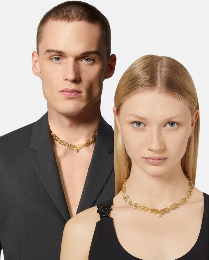 Versace Necklaces Greca Necklace Light Gold 8211 WomenMen Versace Necklaces Greca Necklace Light Gold 8211 WomenMen