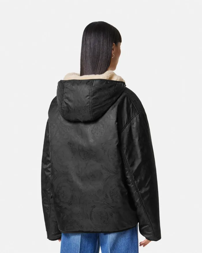 Versace Outerwear and Coats Reversible Barocco Teddy Jacket Blackbrown 8211 Women Versace Outerwear and Coats Reversible Barocco Teddy Jacket Blackbrown 8211 Women