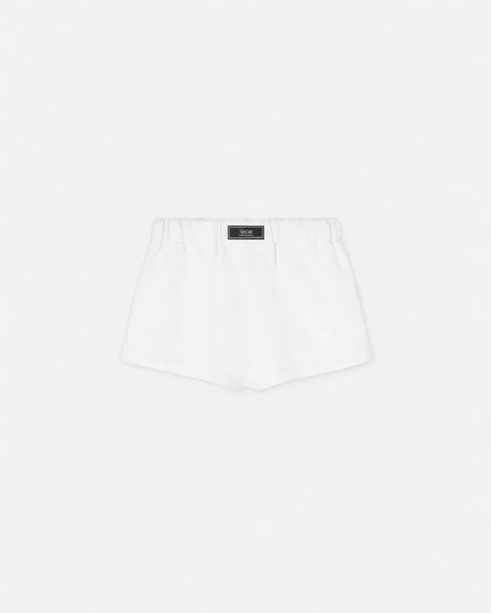 Versace Pants and Shorts 1978 ReEdition Logo Sweat Shorts White 8211 Women
