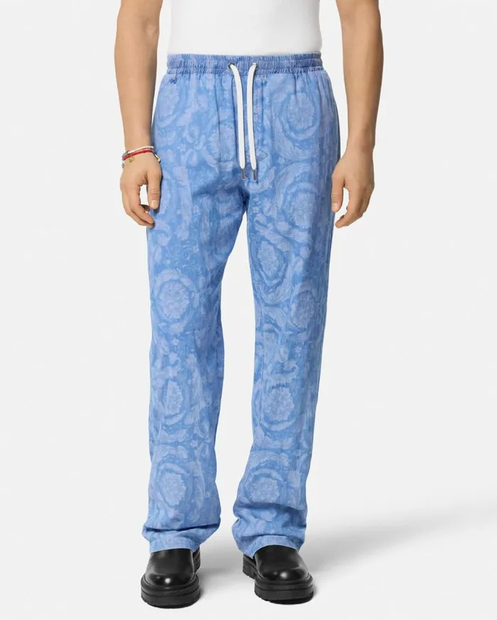 Versace Pants and Shorts Barocco Chambray Denim Pants Blue 8211 Men Versace Pants and Shorts Barocco Chambray Denim Pants Blue 8211 Men