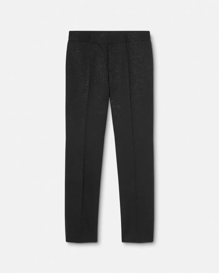 Versace Pants and Shorts Barocco Lurex Formal Pants Black 8211 Men