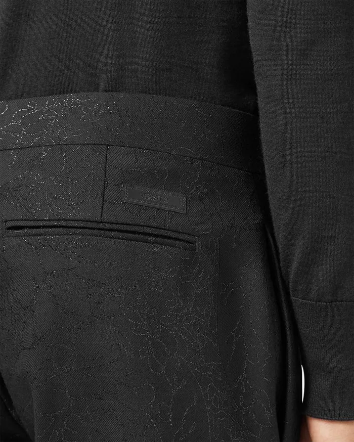 Versace Pants and Shorts Barocco Lurex Formal Pants Black 8211 Men Versace Pants and Shorts Barocco Lurex Formal Pants Black 8211 Men