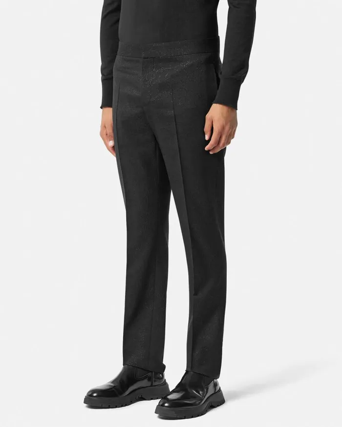 Versace Pants and Shorts Barocco Lurex Formal Pants Black 8211 Men Versace Pants and Shorts Barocco Lurex Formal Pants Black 8211 Men