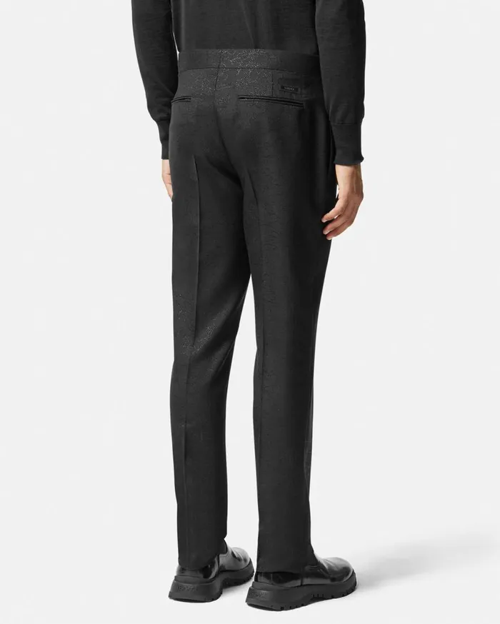 Versace Pants and Shorts Barocco Lurex Formal Pants Black 8211 Men Versace Pants and Shorts Barocco Lurex Formal Pants Black 8211 Men