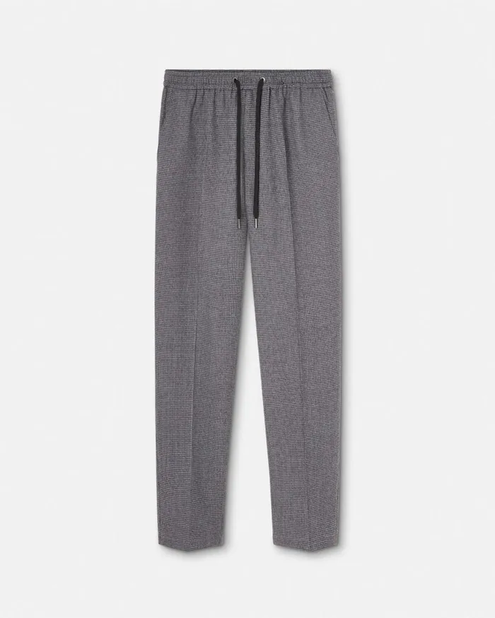 Versace Pants and Shorts Moulin Wool Drawstring Pants Gray 8211 Men