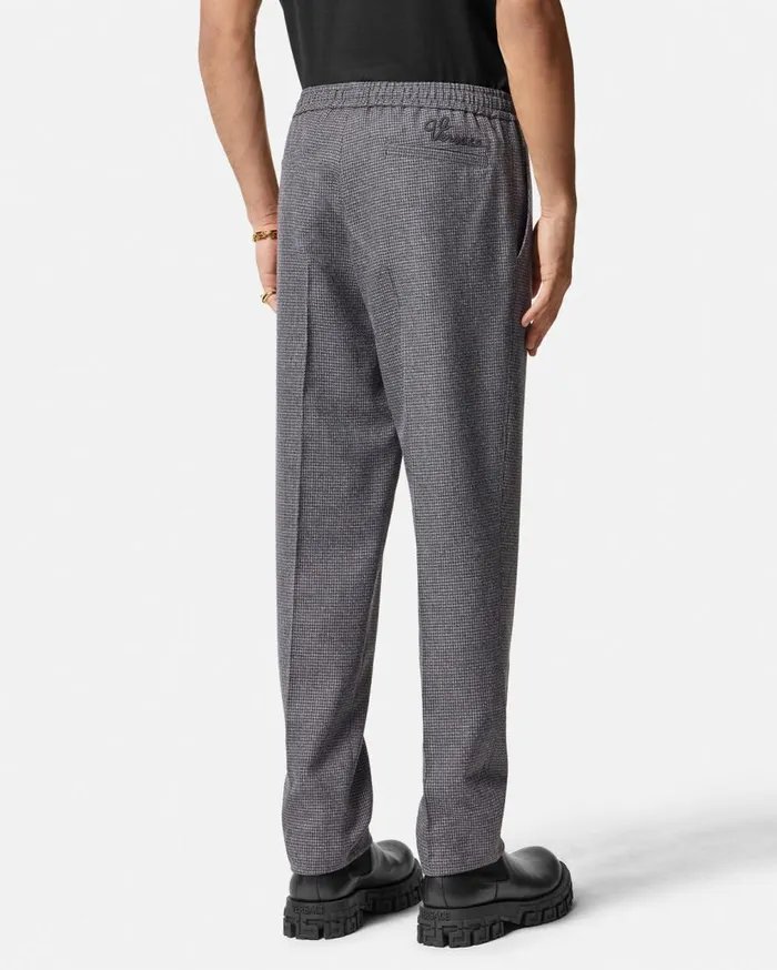 Versace Pants and Shorts Moulin Wool Drawstring Pants Gray 8211 Men Versace Pants and Shorts Moulin Wool Drawstring Pants Gray 8211 Men