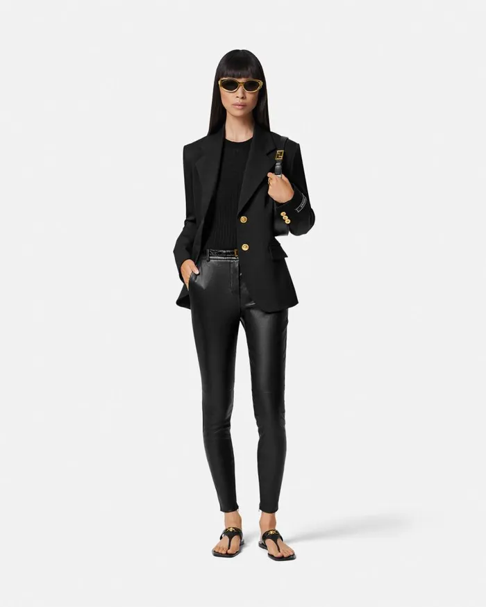 Versace Pants and Shorts Slim Fit Leather Pants Black 8211 Women Versace Pants and Shorts Slim Fit Leather Pants Black 8211 Women