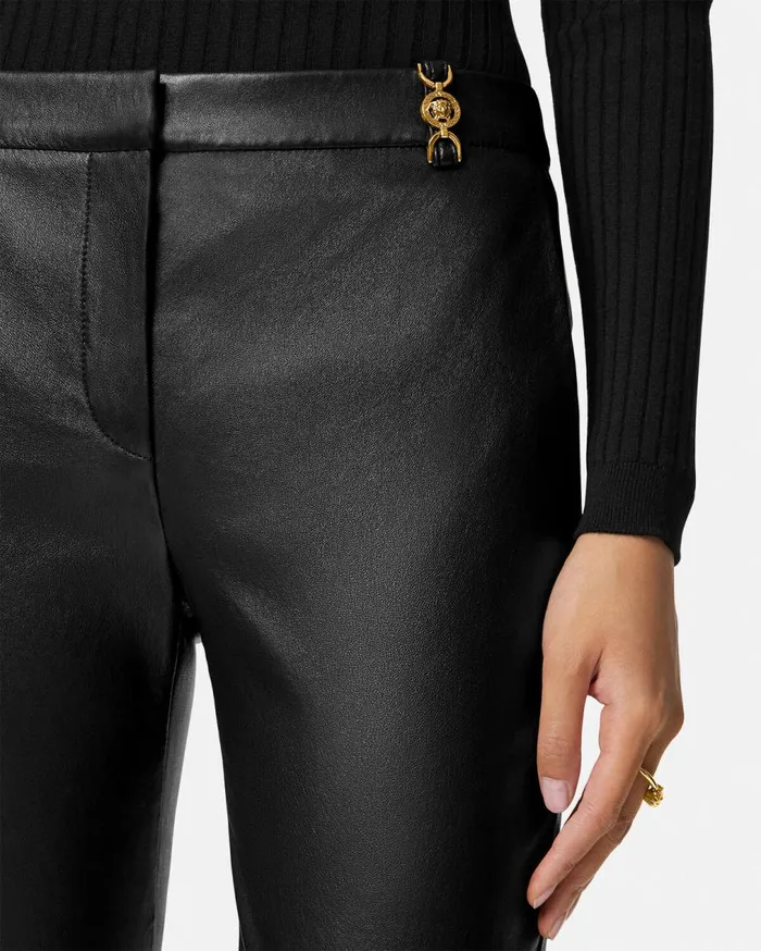Versace Pants and Shorts Slim Fit Leather Pants Black 8211 Women Versace Pants and Shorts Slim Fit Leather Pants Black 8211 Women