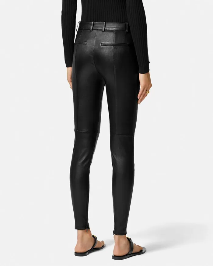 Versace Pants and Shorts Slim Fit Leather Pants Black 8211 Women Versace Pants and Shorts Slim Fit Leather Pants Black 8211 Women