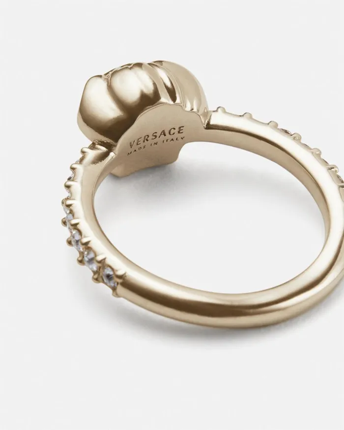 Versace Rings Crystal La Medusa Ring Gold 8211 Women Versace Rings Crystal La Medusa Ring Gold 8211 Women