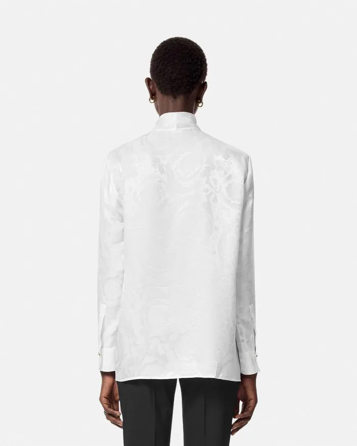 Versace Shirts and Tops Barocco Silk Lavallire Shirt White 8211 Women Versace Shirts and Tops Barocco Silk Lavallire Shirt White 8211 Women
