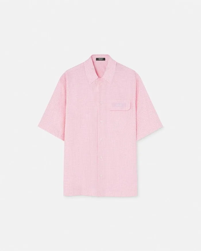 Versace Shirts Contrasto Oxford Shirt Light Pink 8211 Men