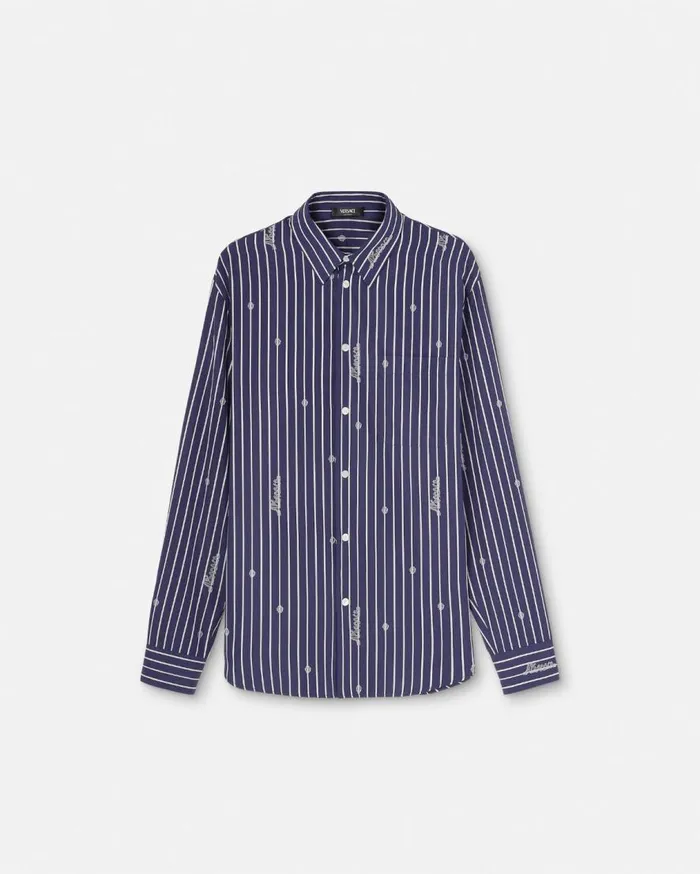 Versace Shirts Versace Nautical Stripe Shirt Blue 8211 Men