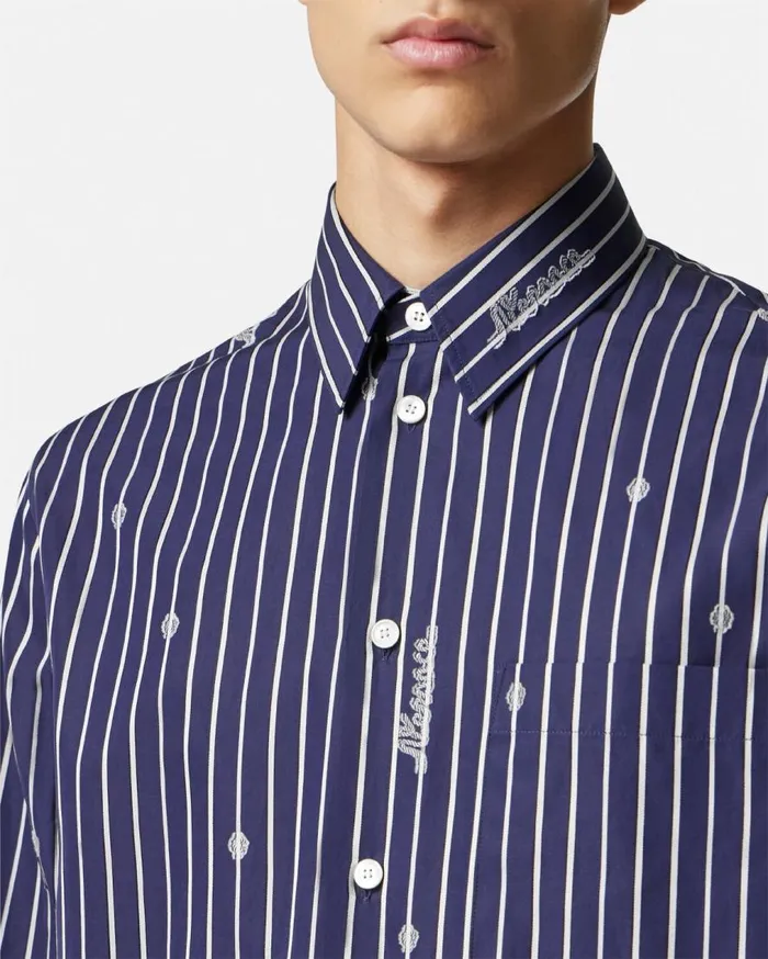 Versace Shirts Versace Nautical Stripe Shirt Blue 8211 Men Versace Shirts Versace Nautical Stripe Shirt Blue 8211 Men