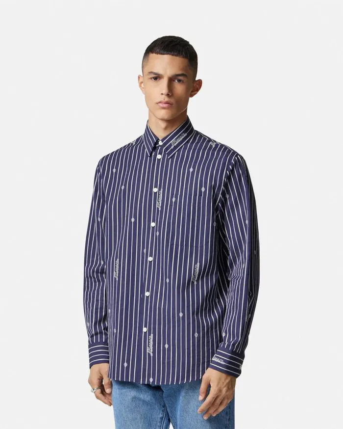 Versace Shirts Versace Nautical Stripe Shirt Blue 8211 Men Versace Shirts Versace Nautical Stripe Shirt Blue 8211 Men