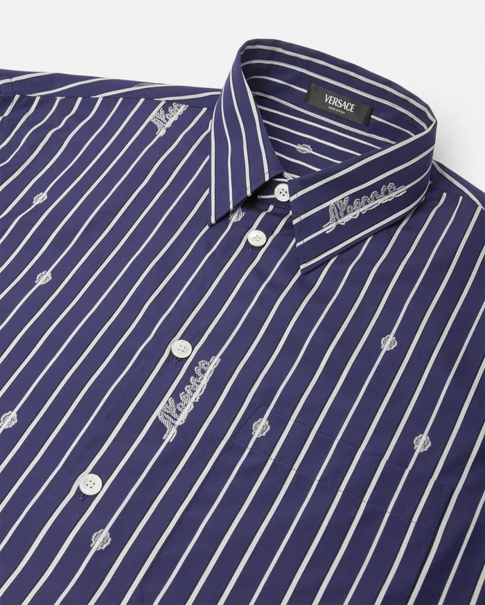 Versace Shirts Versace Nautical Stripe Shirt Blue 8211 Men Versace Shirts Versace Nautical Stripe Shirt Blue 8211 Men