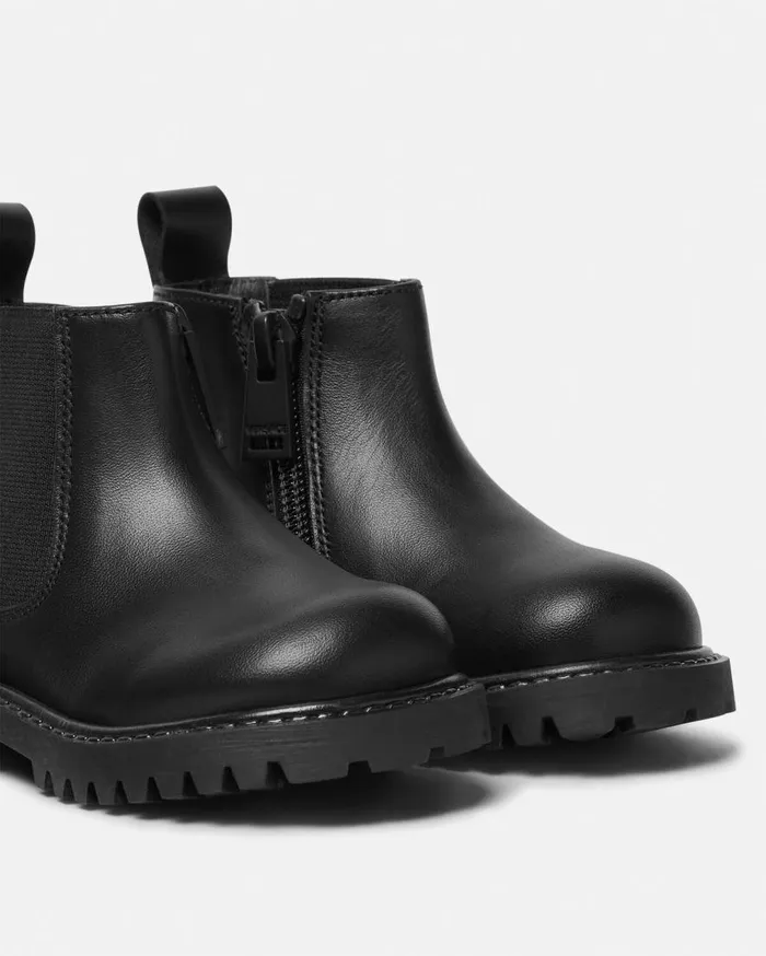 Versace Shoes La Medusa Leather Baby Ankle Boots Blacksilver 8211 Children Versace Shoes La Medusa Leather Baby Ankle Boots Blacksilver 8211 Children