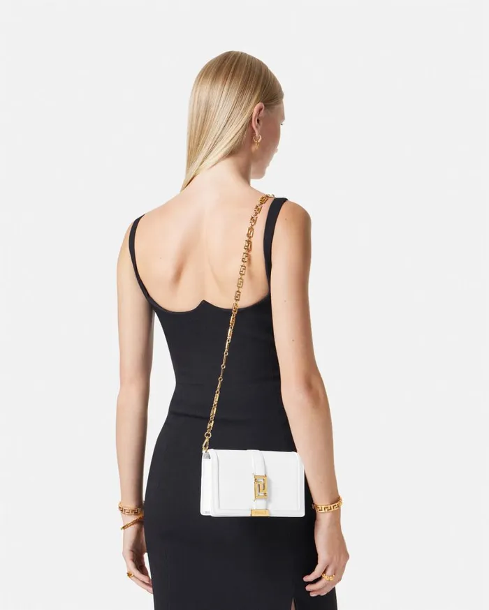 Versace Shoulder and Crossbody Greca Goddess Mini Bag White 8211 Women Versace Shoulder and Crossbody Greca Goddess Mini Bag White 8211 Women