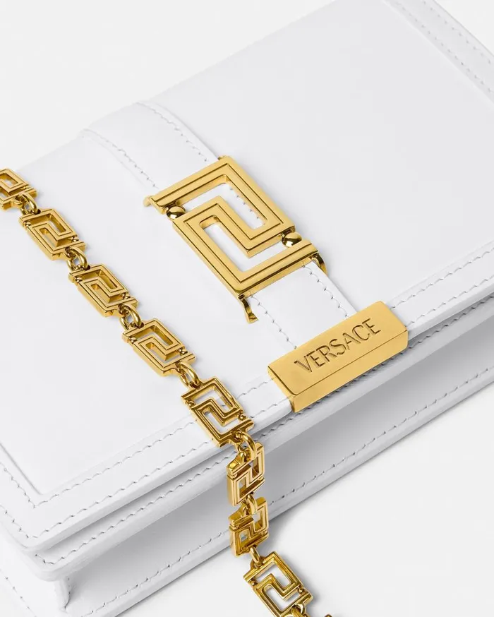 Versace Shoulder and Crossbody Greca Goddess Mini Bag White 8211 Women Versace Shoulder and Crossbody Greca Goddess Mini Bag White 8211 Women