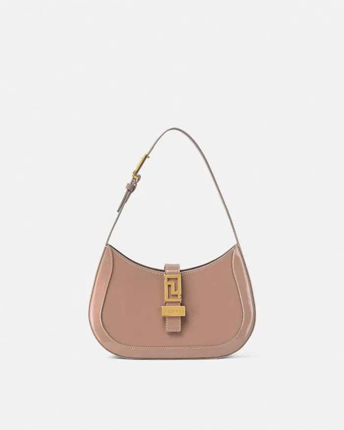Versace Shoulder and Crossbody Greca Goddess Small Hobo Bag Brown 8211 Women