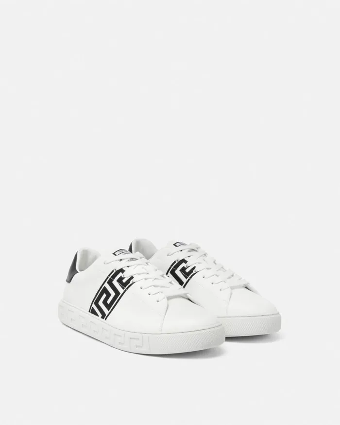 Versace Sneakers Embroidered Greca Sneakers Blackwhite 8211 Men Versace Sneakers Embroidered Greca Sneakers Blackwhite 8211 Men