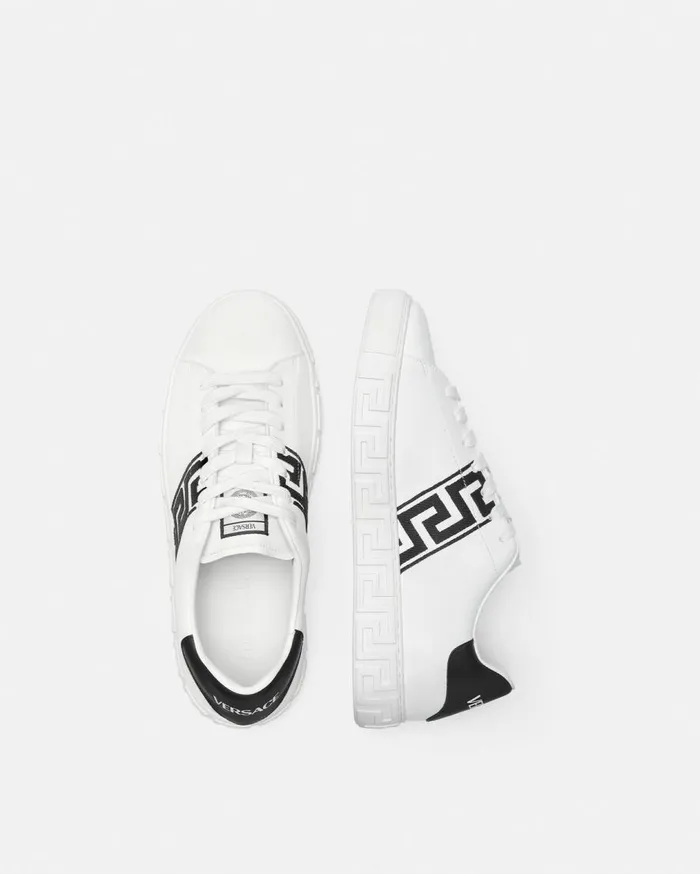 Versace Sneakers Embroidered Greca Sneakers Blackwhite 8211 Men Versace Sneakers Embroidered Greca Sneakers Blackwhite 8211 Men