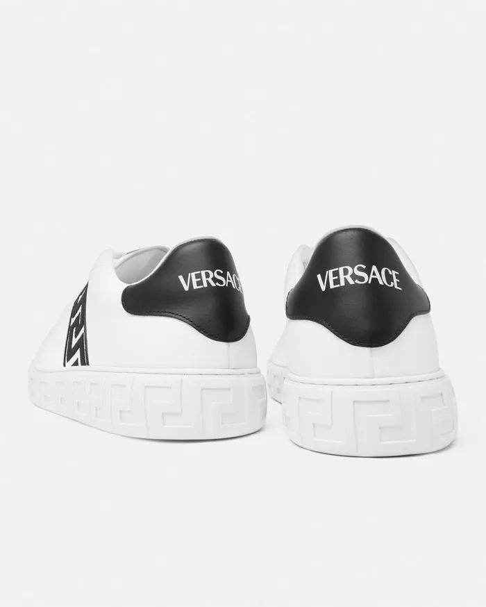 Versace Sneakers Embroidered Greca Sneakers Blackwhite 8211 Men Versace Sneakers Embroidered Greca Sneakers Blackwhite 8211 Men