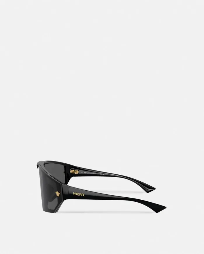 Versace Sunglasses Medusa Horizon Sunglasses Black 8211 WomenMen Versace Sunglasses Medusa Horizon Sunglasses Black 8211 WomenMen