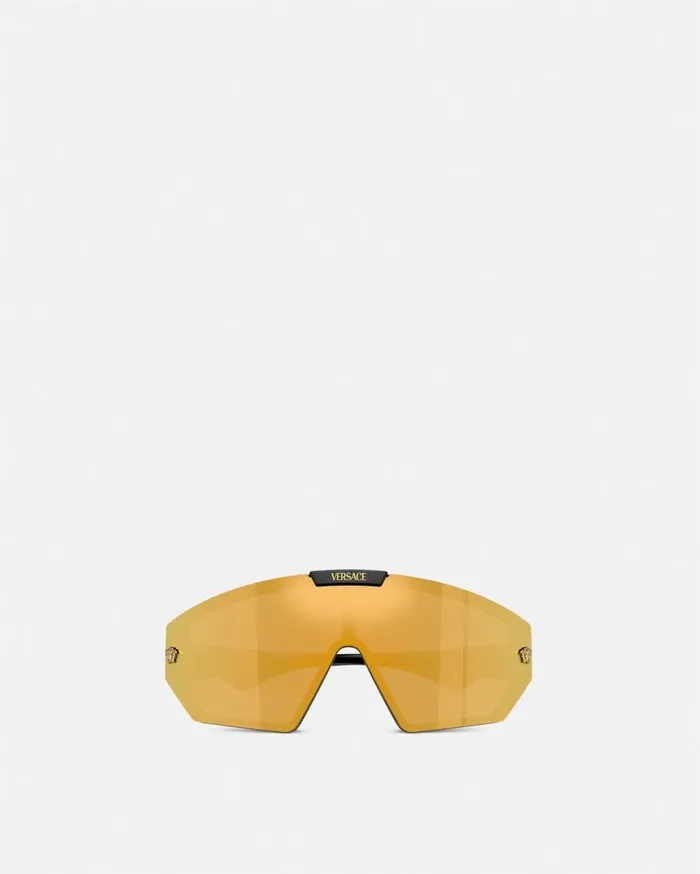 Versace Sunglasses Medusa Horizon Sunglasses Black 8211 WomenMen Versace Sunglasses Medusa Horizon Sunglasses Black 8211 WomenMen