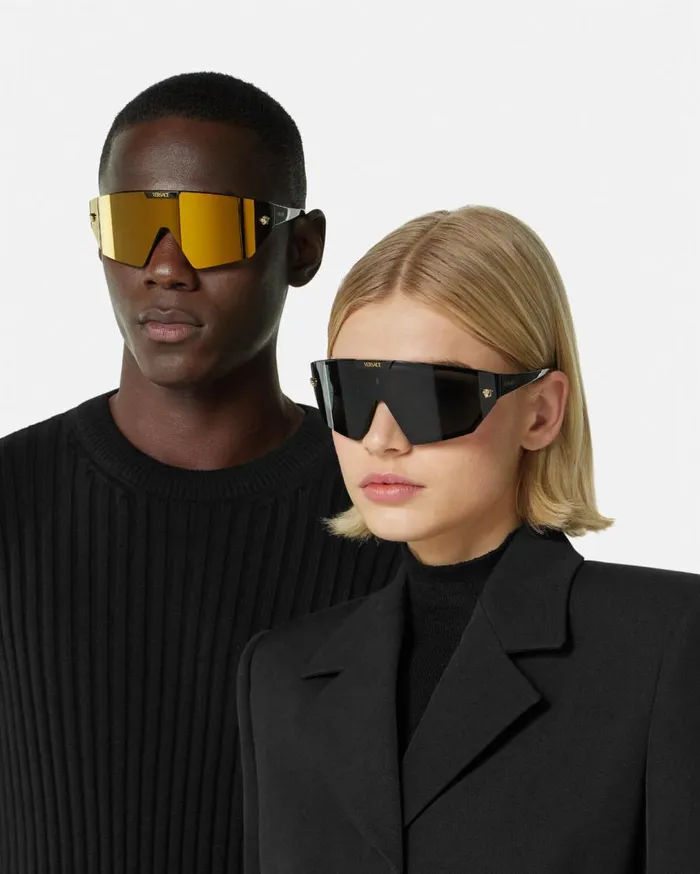 Versace Sunglasses Medusa Horizon Sunglasses Black 8211 WomenMen Versace Sunglasses Medusa Horizon Sunglasses Black 8211 WomenMen