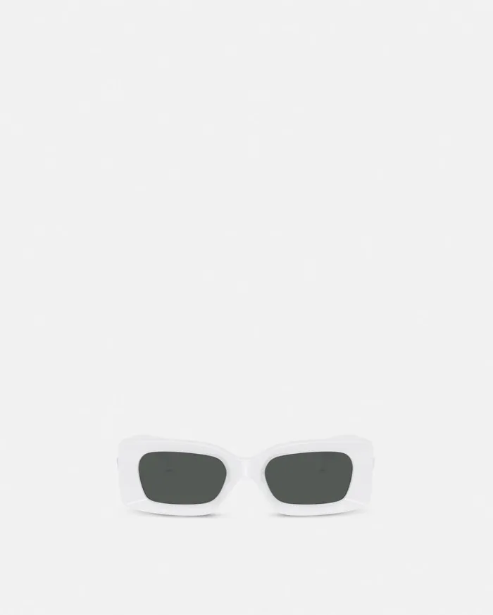 Versace Sunglasses Medusa Medallion Sunglasses White 8211 WomenMen Versace Sunglasses Medusa Medallion Sunglasses White 8211 WomenMen