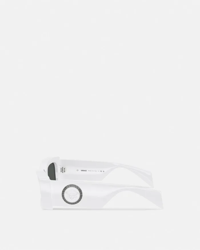 Versace Sunglasses Medusa Medallion Sunglasses White 8211 WomenMen Versace Sunglasses Medusa Medallion Sunglasses White 8211 WomenMen