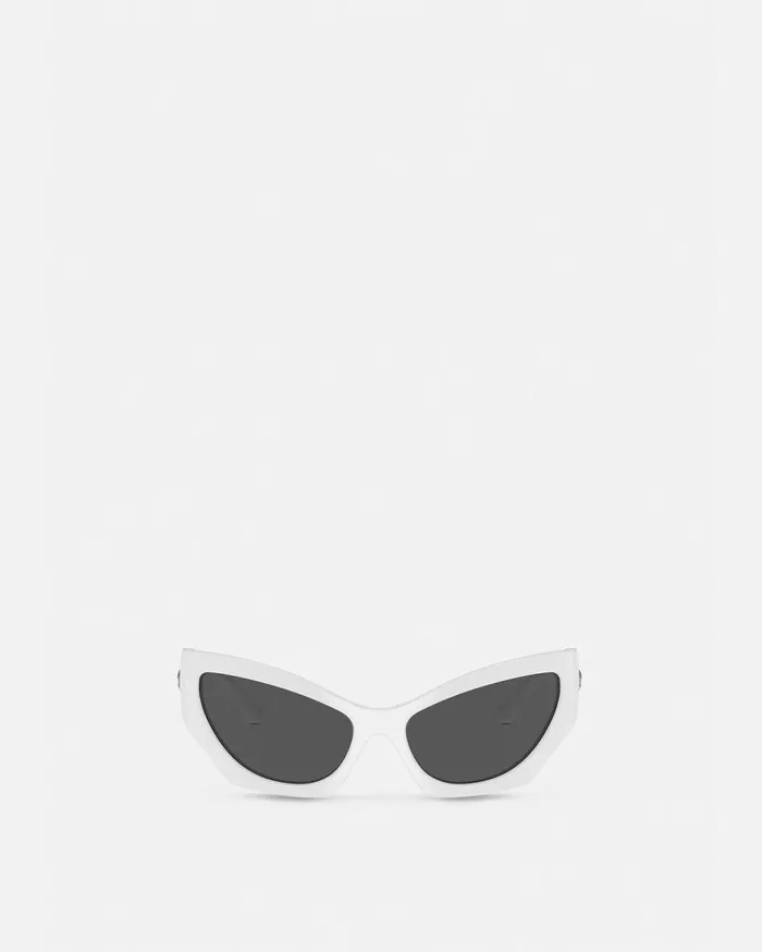 Versace Sunglasses Medusa Runway CatEye Sunglasses White 8211 Women Versace Sunglasses Medusa Runway CatEye Sunglasses White 8211 Women