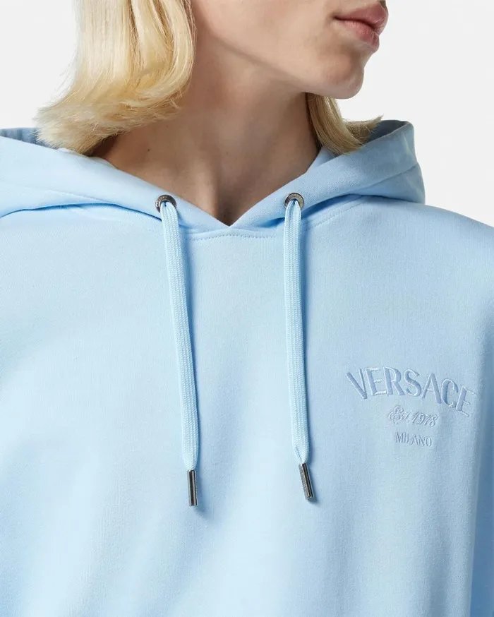 Versace Sweatshirts Versace Milano Stamp Hoodie Light Blue 8211 Men Versace Sweatshirts Versace Milano Stamp Hoodie Light Blue 8211 Men