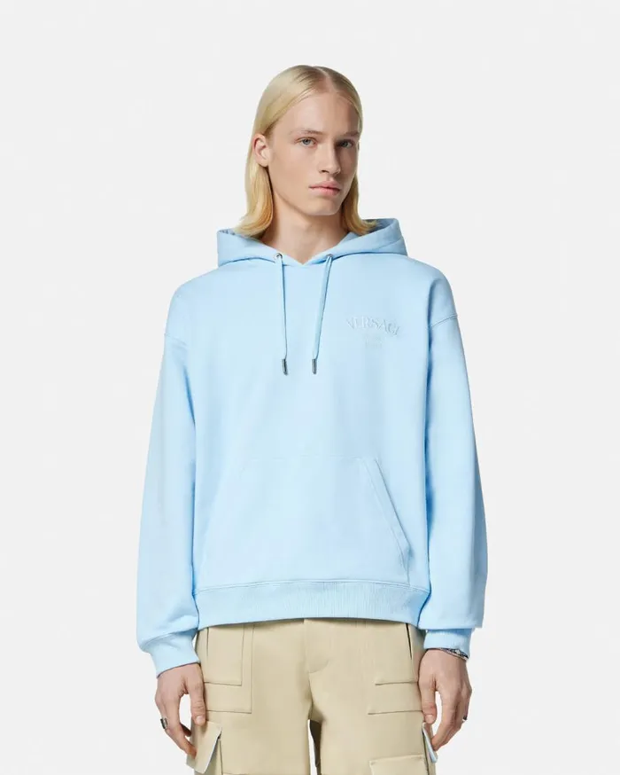 Versace Sweatshirts Versace Milano Stamp Hoodie Light Blue 8211 Men Versace Sweatshirts Versace Milano Stamp Hoodie Light Blue 8211 Men