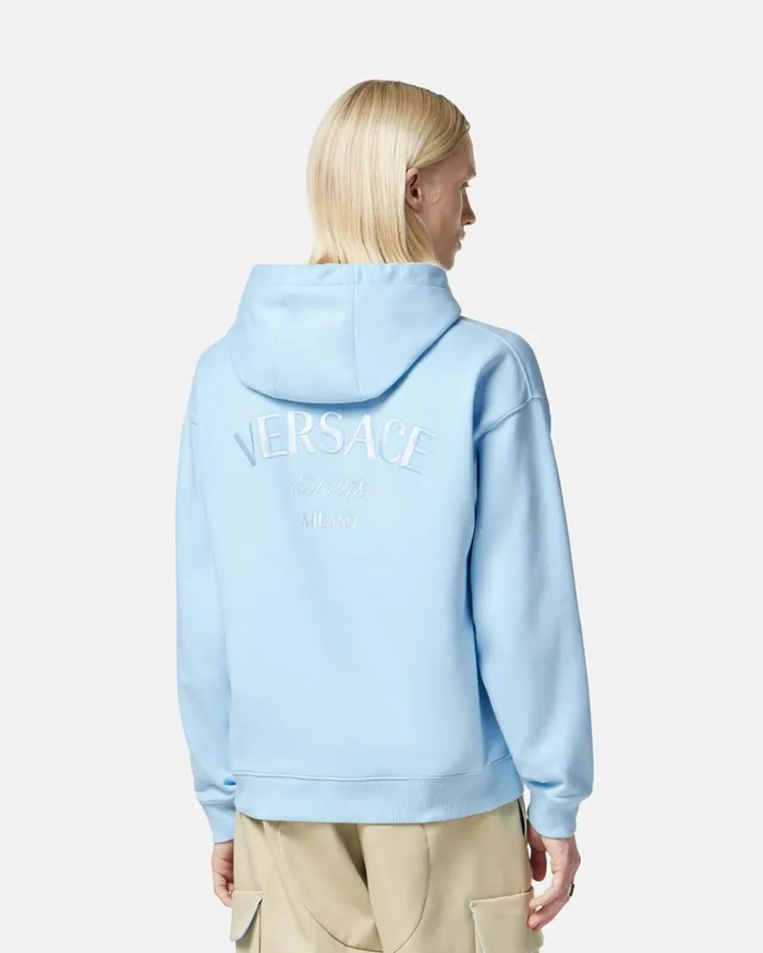 Versace Sweatshirts Versace Milano Stamp Hoodie Light Blue 8211 Men Versace Sweatshirts Versace Milano Stamp Hoodie Light Blue 8211 Men