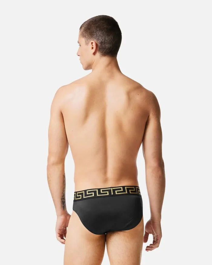 Versace Swimwear Greca Border Swim Briefs Black 8211 Men Versace Swimwear Greca Border Swim Briefs Black 8211 Men