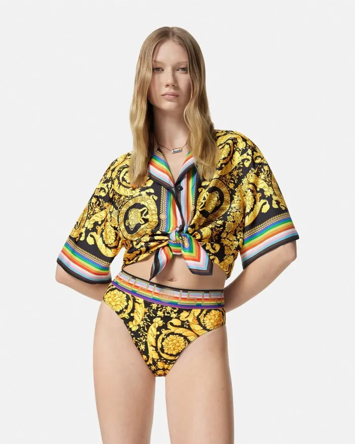 Versace Swimwear Pride Barocco Bikini Bottoms Blackprint 8211 Women Versace Swimwear Pride Barocco Bikini Bottoms Blackprint 8211 Women