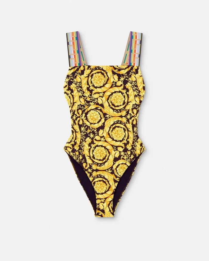 Versace Swimwear Pride Barocco OnePiece Swimsuit Blackprint 8211 Women