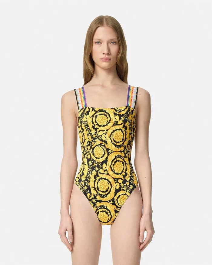 Versace Swimwear Pride Barocco OnePiece Swimsuit Blackprint 8211 Women Versace Swimwear Pride Barocco OnePiece Swimsuit Blackprint 8211 Women