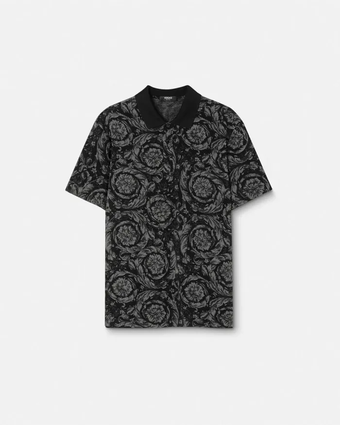 Versace TShirts and Polos Barocco Polo Shirt Gray 8211 Men