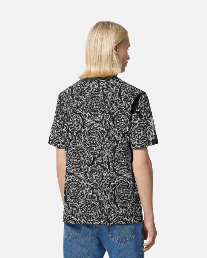 Versace TShirts and Polos Barocco Stencil TShirt Black 8211 Men Versace TShirts and Polos Barocco Stencil TShirt Black 8211 Men