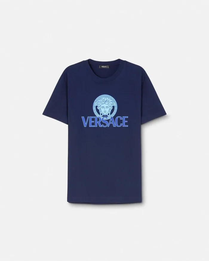 Versace TShirts and Polos Medusa Logo TShirt Blue 8211 Men