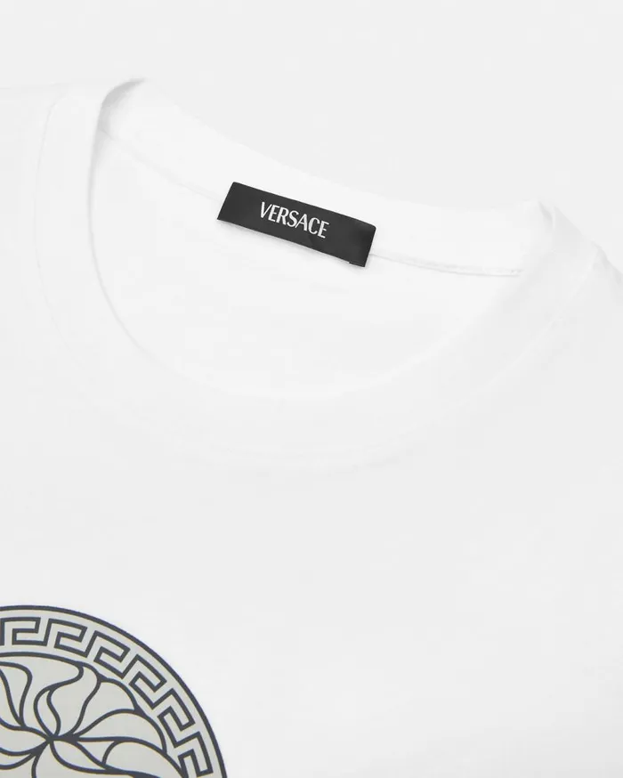 Versace TShirts and Polos Medusa Logo TShirt White 8211 Men Versace TShirts and Polos Medusa Logo TShirt White 8211 Men