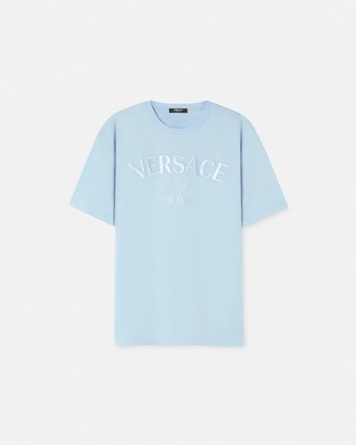 Versace TShirts and Polos Versace Milano Stamp TShirt Light Blue 8211 Men