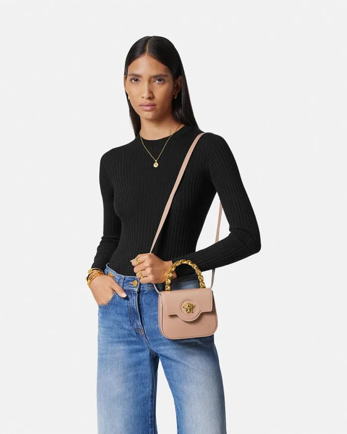 Versace Top Handle La Medusa Mini Bag Brown 8211 Women