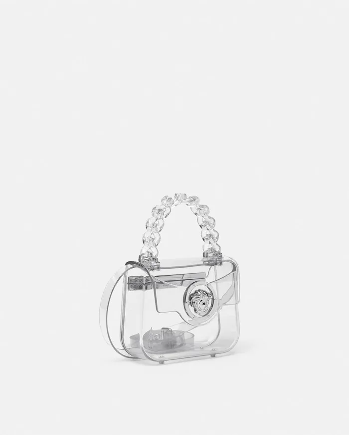 Versace Top Handle La Medusa Transparent Mini Bag Transparent 8211 Women Versace Top Handle La Medusa Transparent Mini Bag Transparent 8211 Women